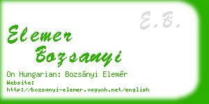 elemer bozsanyi business card